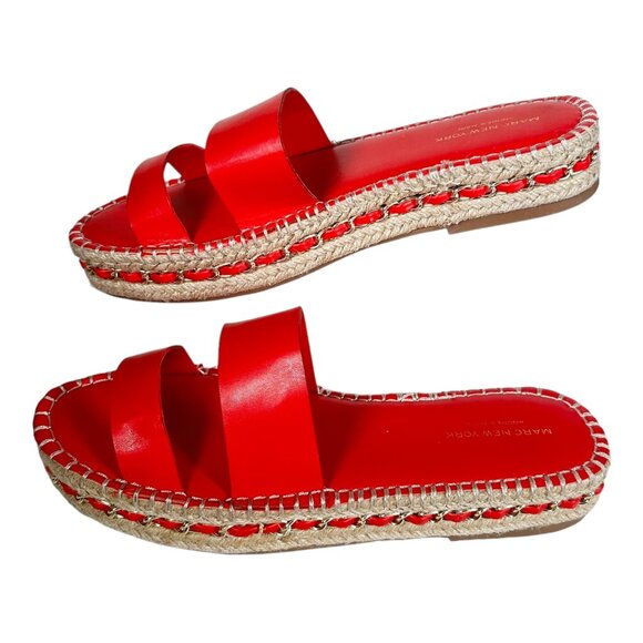 Marc New York Andrew Marc Maggie Red Espadrille Sandal Size 11 - Picture 2 of 9